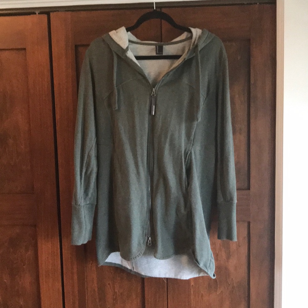 Long zip up hoodie